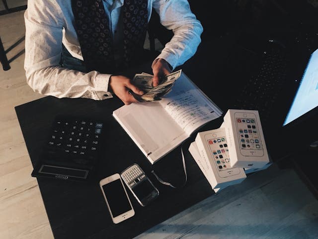 Finance analytics dashboard showing charts and graphs.